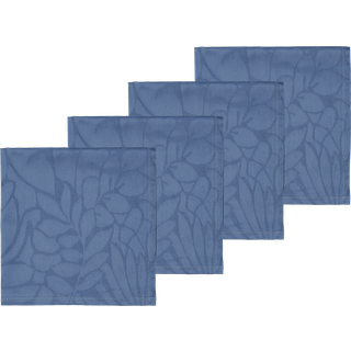 Abstract leaves Damask Stofservietter 4 stk. fra Södahl - Blue farve - 100% Bomuld