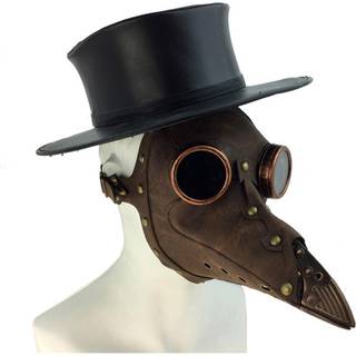 Braune Steampunk Pest Doktor Maske