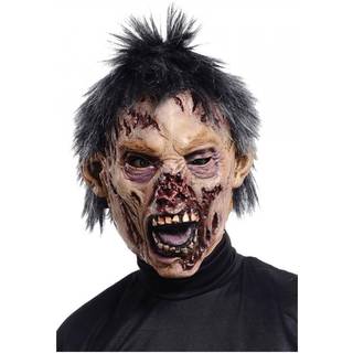Biter Zombie Maske mit Haaren