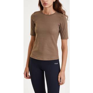 Casall Women's Rib Tee Taupe Brown, 42