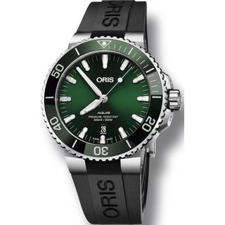 Oris 01 733 7730 4157-07 4 24 64EB Diving Grøn/Gummi Ø43.5 mm
