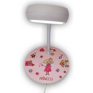 Princess væglampe med flexarm og kabel med stik