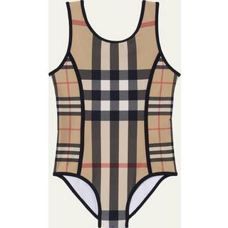 Burberry Kids Burberry Check swimsuit - beige - Y 14