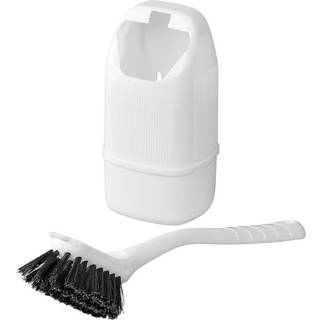 Toiletbørste med holder mini - Stående eller hængende montering - Hvid 1 stk - Hurtig levering