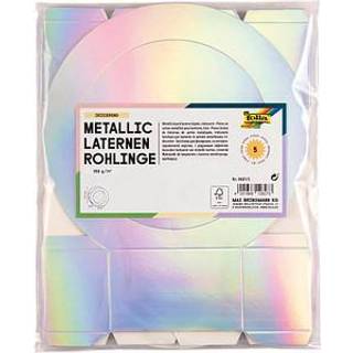 Laternenrohlinge Metallic-Karton 19cm 5 Stück - Irisierend