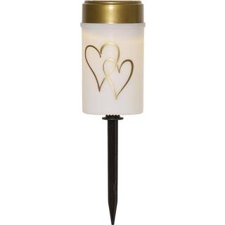 Star trading - solcellebelysning - solcelle lys hjertelig - hvid - 12 cm