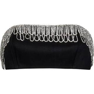 Rotate Embellished cotton twill bandeau top - black - S