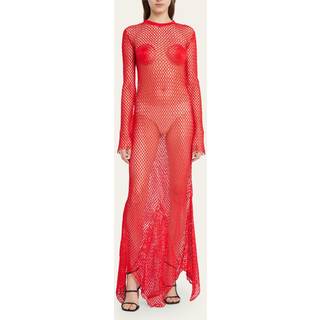 Ferragamo Net maxi dress - red - XL