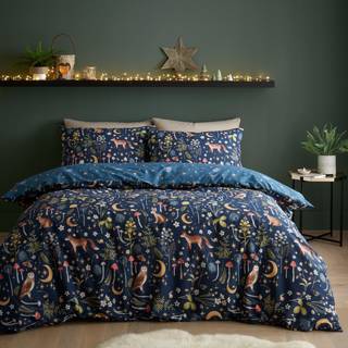 Catherine Lansfield Catherine Lansfield Blue Enchanted Twilight Animals Duvet Cover and Pillowcase Set