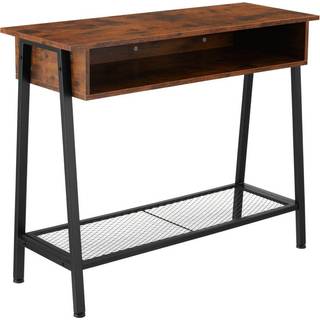Konsolbord Tralee 100x35x80,5cm - Industrielt mørkt træ, rustikt