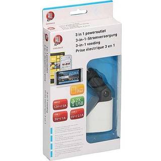 Fordelerstik 2xUSB 2.1a 1xcigar