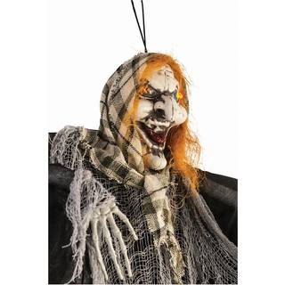 Hexe mit LED Augen Hängefigur 90cm