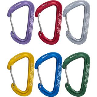 Mammut Extra-light carabiner for every season in a pack of 6 Sender Wire Rackpack one size
