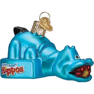 Old World Christmas Hungry Hungry Hippos Glass bl?st ornament til juletr?