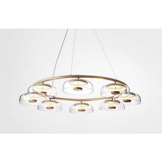 Blossi 8 lysekrone, nordic gold / clear • NUURA