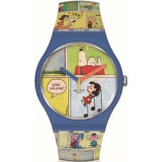Peanuts Smak! Snoopy Blue Dial Blue Silicone Strap Watch SO29Z108