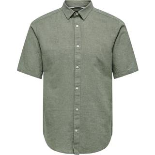 ONLY & SONS Caiden SS Linen Shirt Swamp