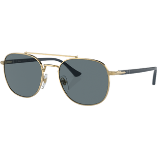 Persol Unisex PO1006S 515/3R Solbriller Metal Guld Blå Pillow Polariseret