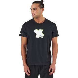 2XU Men's Light Speed Tee Black White X/White Reflective, S