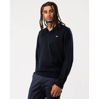 GANT Classic Cotton V-Neck Evening Blue