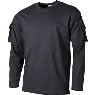MFH Langærmet Cargo T-Shirt Sort