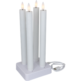 LED stagelys genopladelige med base 4 stk. 22,5 cm