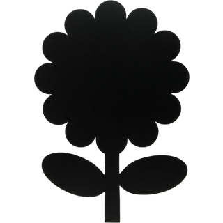 Securit chalkboard blomst Silhouet 27,7x42,6cm sort