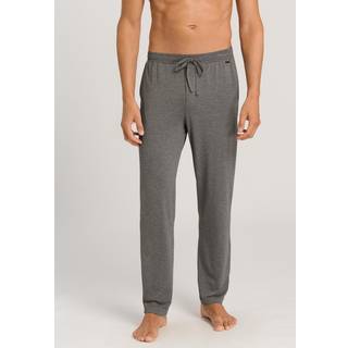 HANRO Herren Pyjamahose grau Jersey-Baumwolle unifarben