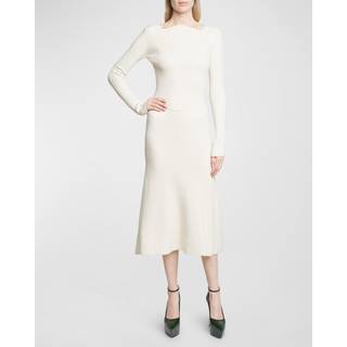 Victoria Beckham Wool-blend midi dress - white - M