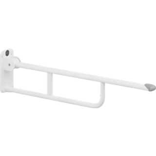 Pressalit Value opklappelig og fastmonteret toiletstøtte, 85 cm, hvid