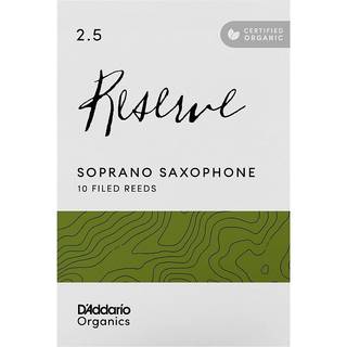Daddario Organic Reserve Soprano Saxophon Reeds - Soprano Sax Reeds arkiveret styrke 2,5 10 -pack