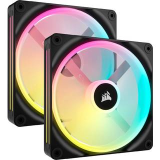 Corsair iCUE LINK QX140 RGB Starter Kit - Black - Kabinet køler - 140mm - Sort med RGB LED lys - 37 dBA