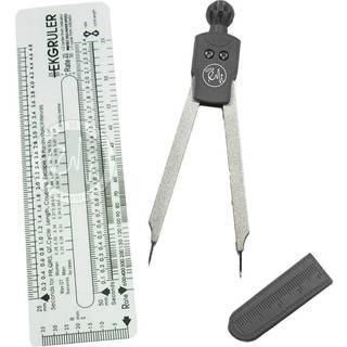 Scrubsmart EKG Caliper og EKG Lineal Combination Set