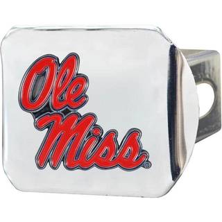 University of Mississippi (Ole Miss) Color Hitch - Chrome 3.4 """" X4 """"
