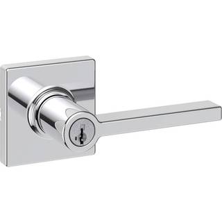 Kwikset Casey Entry Door Handle med l?s og n?gle Sikker n?glet reversibel h?ndtag Udvendigt d?rl?s til hovedindgang og sovev?relser poleret kromp