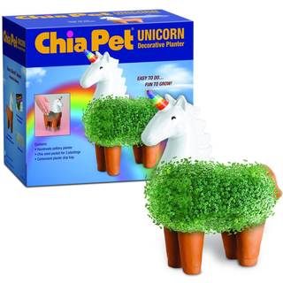 Chia Pet Unicorn med frøpakke Dekorativ keramisk planter Let at gøre og sjov at dyrke nyhedsgave perfekt til enhver lejlighed