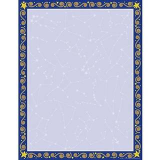 Barker Creek Designer Computer Paper Reach for The Stars 8,5 x 11 Dekorativ printerpapirpapir 50 ark pr. PKG Home School and Office Supplies (738