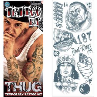 Gangster Motiv Klebetattoo Set