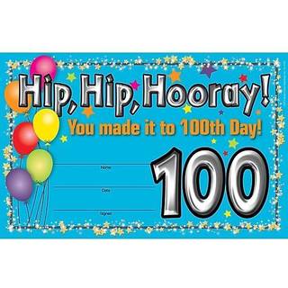 Barker Creek Recognition Awards 100. dag fejrer studerendes resultater med disse farverige priser 30 priser pr. PKG 8,5 """" x 5,5 """" (426)