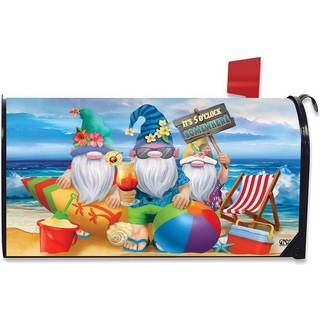 Briarwood Lane Summer Gnomes Humor Magnetic Mailbox Cover Beach Scene Standard