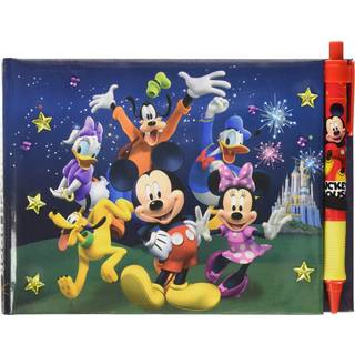 Mickey og venner Deluxe autografbog med pen – Inkluderer bogstavklistermærker til personlig tilpasning