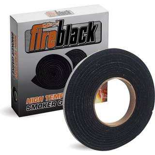 Fireblack HI TEMP BBQ Smoker Pakning Self Stick 15 ft Høj varme 1/2 x 1/8 sort