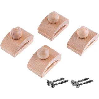 Klassiske klemmer tr? quilt v?g b?jler - 4 sm? klip (lys) og skruer til v?goph?ng - Tapestry b?jler/quilt -b?jler til v?goph?ng - Quilt Clips/Wal