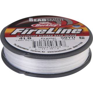 Beadsmith Fireline af Berkley - Micro -fusioneret flettet tr?d - 4lb. Test 005 /.12mm diameter 50 yard spool krystalfarve - super st?rk strengmat
