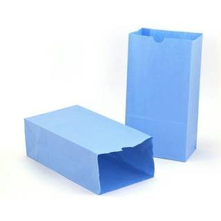 Hygloss bl? kn?kkede papirposer 6 (6 """" x 3,5 """" x 11 """") Pakke p? 50 50 stykker