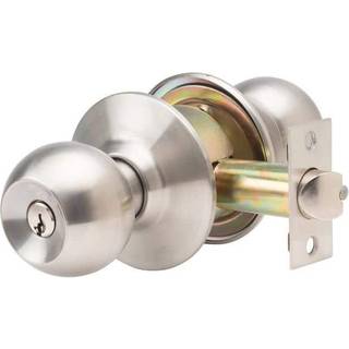 Global Door Controls GLC-5180B-626 Commercial Storesoom Ball Knob Lockset i b?rstet krom