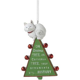 """" Oh Christmas Tree """" Cat Resin Christmas Ornament