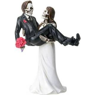 YTC Bride b?rer brudgom skelet ansigt bryllupsparstatue figur figur
