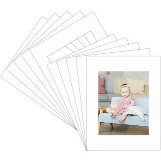 Golden State Art Pack p? 10 11x14 Hvide billedm?tter med hvid kernebevis sk?ret til 8x10 billeder