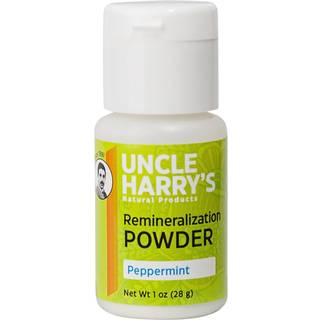 Onkel Harrys Peppermint Remineralisering Tandpulver | Alkaliserende ioniske mineraler og rene plantesessenser | Al naturlig emaljest?tte | Neutra